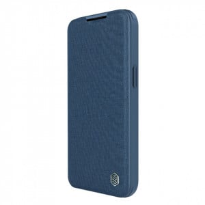 Калъф тип книга с подвижно покритие за камерата NILLKIN Qin Cloth Pro - iPhone 14 Pro Max син - Img 6