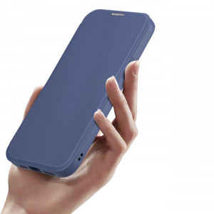 Калъф тип книга с прозрачен гръб DUX DUCIS Skin X Pro MagSafe - iPhone 15 Plus син - Img 5