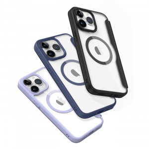 Калъф тип книга с прозрачен гръб DUX DUCIS Skin X Pro MagSafe - iPhone 15 Pro Max черен - Img 3