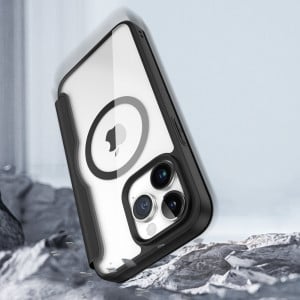 Калъф тип книга с прозрачен гръб DUX DUCIS Skin X Pro MagSafe - iPhone 15 Pro Max черен - Img 13