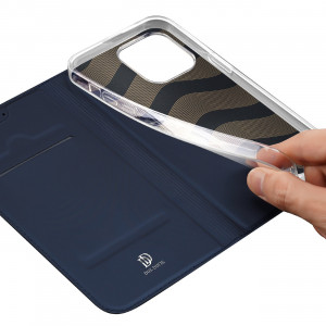 Калъф тип книга DUX DUCIS Skin Pro - iPhone 15 Pro Max син - Img 7