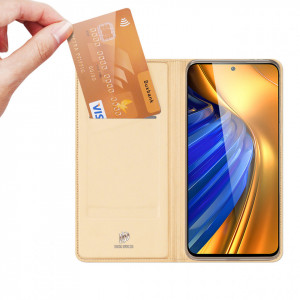 Калъф тип книга DUX DUCIS Skin Pro - Xiaomi Poco F4 златист - Img 2