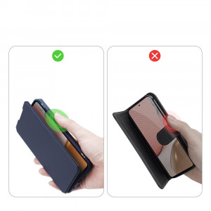 Калъф тип книга DUX DUCIS Skin X - Samsung Galaxy A72 син - Img 11