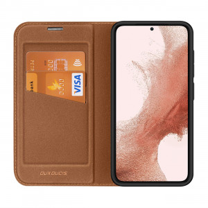 Калъф тип книга DUX DUCIS Skin X2 - Samsung Galaxy S23+ кафяв - Img 3