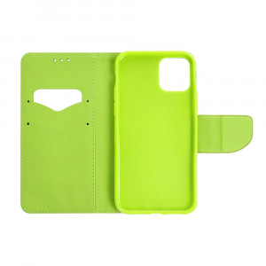 Калъф тип книга Fancy - iPhone 15 Pro тъмносин / лимоненожълт - Img 5