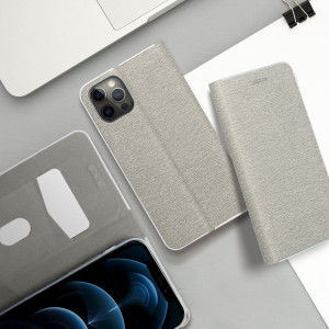 Калъф тип книга FORCELL Luna Gold - iPhone 15 Plus сребрист - Img 4
