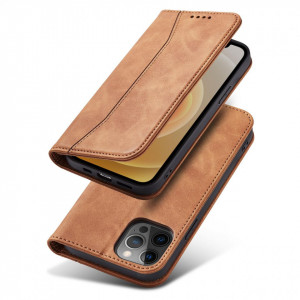 Калъф тип книга Magnet Fancy - iPhone 12 Pro Max кафяв - Img 5