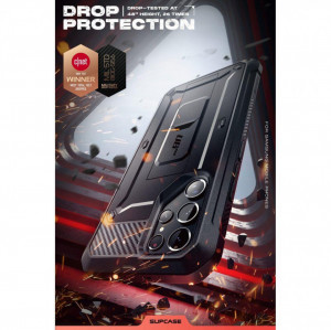 Калъф 360° със стойка, протектор и клипс SUPCASE Unicorn Beetle Pro - Samsung Galaxy S22 Ultra черен - Img 3