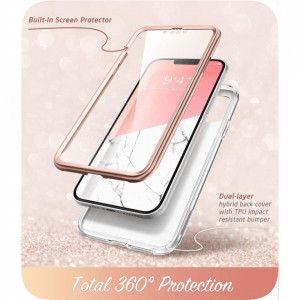 Калъф 360° SUPCASE Cosmo - iPhone 14 Plus розов мрамор - Img 2