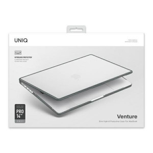 Калъф UNIQ Venture - MacBook Pro 14" (2021) прозрачен с тъмносива рамка - Img 3