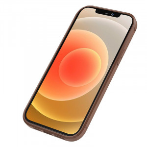 Кожен гръб с джоб за карти NILLKIN Aoge - iPhone 12 mini кафяв - Img 2