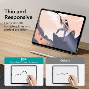 Магнитен гъвкав протектор ESR PAPER FEEL - iPad Pro 11" (2nd gen 2020) / Pro 11" (3rd gen 2021) / Pro 11" (4th gen 2022) / Air 10.9" (4th gen 2020) / (5th gen 2022) прозрачен мат - Img 6