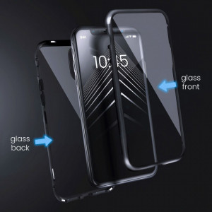 Магнитен калъф 360° с протектор - iPhone 12 Pro Max черен - Img 4