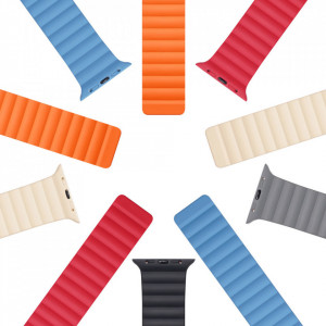 Магнитна каишка Dux Ducis Chain - Apple Watch 41mm Series 9 / 41mm Series 8 / 41mm Series 7 / 40mm Series 6 / 40mm SE / 40mm Series 5 / 40mm Series 4 / 38mm Series 3 / 38mm Series 2 син - Img 8