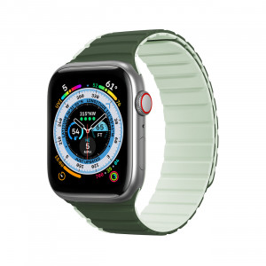 Магнитна каишка Dux Ducis LD - Apple Watch 41mm Series 9 / 41mm Series 8 / 41mm Series 7 / 40mm Series 6 / 40mm SE / 40mm Series 5 / 40mm Series 4 / 38mm Series 3 / 38mm Series 2 / 38mm (1st gen) зелен