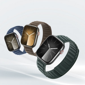 Магнитна каишка Dux Ducis Strap BL - Apple Watch 41mm Series 9 / 41mm Series 8 / 41mm Series 7 / 40mm Series 6 / 40mm SE / 40mm Series 5 / 40mm Series 4 / 38mm Series 3 / 38mm Series 2 / 38mm (1st gen) зелена - Img 6