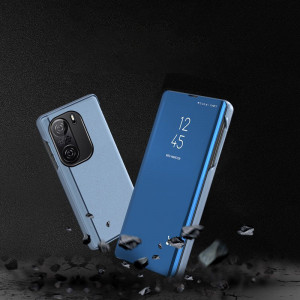 Огледален калъф тип книга Clear View - Xiaomi Mi 11i / Mi 11X / Poco F3 / Redmi K40 / K40 Pro / K40 Pro Plus син - Img 9