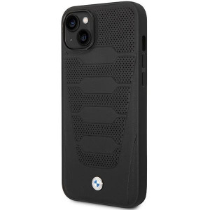 Оригинален гръб от еко кожа BMW Leather Seats BMHCP14S22RPSK - iPhone 14 черен - Img 4