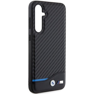 Оригинален гръб от естествена и еко кожа BMW Leather Carbon BMHCS23FE22NBCK - Samsung Galaxy S23 FE черен - Img 4