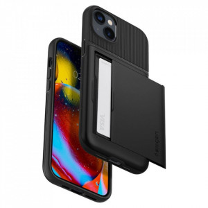 Оригинален гръб със слот за карта SPIGEN Slim Armor CS - iPhone 14 Plus черен - Img 7