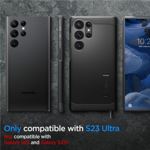 Оригинален гръб със стойка SPIGEN Tough Armor - Samsung Galaxy S23 Ultra черен - Img 18