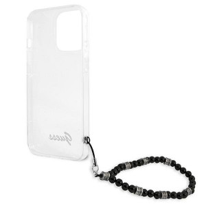 Оригинален гръб с гривна GUESS черен Pearl GUHCP13LKPSBK - iPhone 13 Pro прозрачен - Img 7