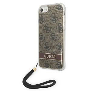 Оригинален гръб с гривна GUESS 4G Print Strap GUOHCI8H4STW - iPhone 7 / 8 / SE (2nd gen) / SE (3rd gen) кафяв - Img 2
