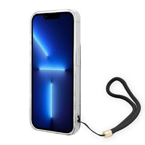 Оригинален гръб с гривна GUESS 4G Print Strap GUOHCP14XH4STK - iPhone 14 Pro Max черен - Img 4