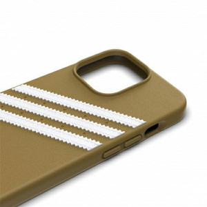 Оригинален гръб ADIDAS OR Molded PU - iPhone 13 Pro Max бежов / златист - Img 5