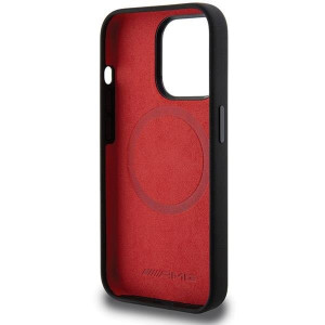Оригинален гръб AMG Silicone Large Rhombuses MagSafe - iPhone 15 Pro черен - Img 7