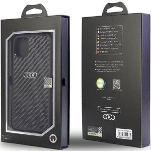 Оригинален гръб AUDI Carbon Fiber AU-TPUPCIP11-R8 / D2-BK - iPhone 11 черен - Img 4