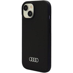 Оригинален гръб AUDI Silicone - iPhone 15 Plus черен - Img 3