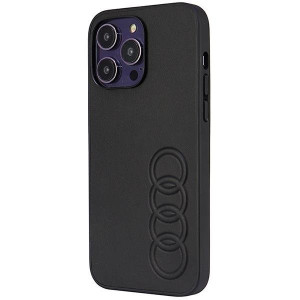 Оригинален гръб AUDI Synthetic Leather AU-TPUPPCIP14PM-TT / D1-BK - iPhone 14 Pro Max черен - Img 3