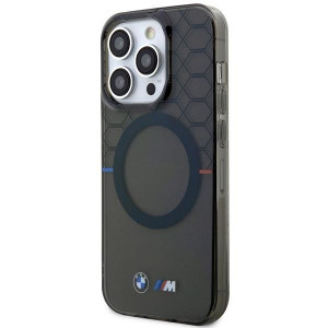 Оригинален гръб BMW Pattern MagSafe BMHMP14XHGPK - iPhone 14 Pro Max сив - Img 2