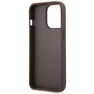 Оригинален гръб GUESS 4G Big Metal Logo GUHCP14L4GMGBR - iPhone 14 Pro кафяв - Img 7