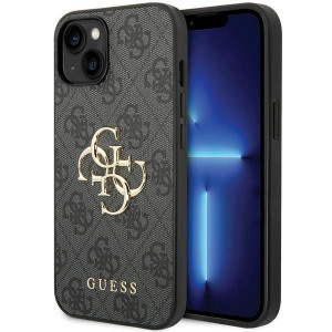 Оригинален гръб GUESS 4G Big Metal Logo - iPhone 15 сив - Img 1