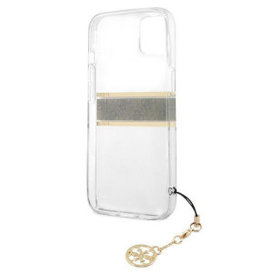 Оригинален гръб GUESS 4G Charms GUHCP13SKB4GBR - iPhone 13 mini прозрачен / кафяв - Img 7