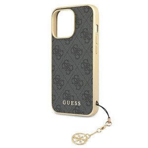 Оригинален гръб GUESS 4G Charms GUHCP13XGF4GGR - iPhone 13 Pro Max сив - Img 6