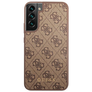 Оригинален гръб GUESS 4G Metal Gold Logo GUHCS23SG4GFBR - Samsung Galaxy S23 кафяв - Img 3