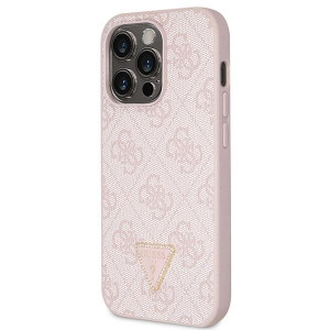 Оригинален гръб GUESS 4G Metal Logo с презрамка GUHCP15LP4TDSCPP - iPhone 15 Pro розов - Img 2