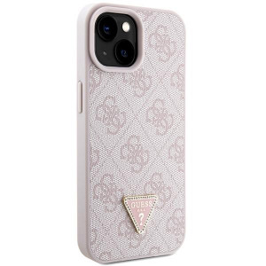 Оригинален гръб GUESS 4G Metal Logo с презрамка GUHCP15SP4TDSCPP - iPhone 15 розов - Img 5