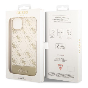 Оригинален гръб GUESS 4G Pattern Script GUHCP14MHG4MHG - iPhone 14 Plus златист - Img 8