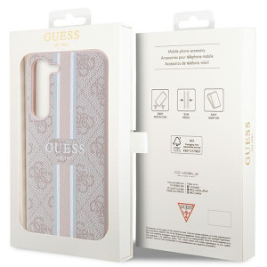 Оригинален гръб GUESS 4G Printed Stripe GUHCS23SP4RPSP - Samsung Galaxy S23 розов - Img 8