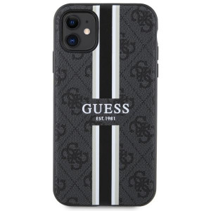 Оригинален гръб GUESS 4G Printed Stripe MagSafe GUHMN61P4RPSK - iPhone 11 черен - Img 3