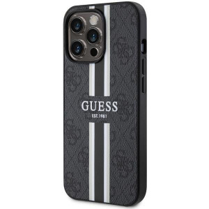 Оригинален гръб GUESS 4G Printed Stripe MagSafe GUHMP13LP4RPSK - iPhone 13 Pro черен - Img 2
