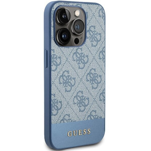 Оригинален гръб GUESS 4G Stripe - iPhone 15 Pro син - Img 4