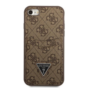 Оригинален гръб GUESS 4G Triangle Logo Cardslot GUHCI8P4TPW с външен джоб - iPhone 7 / 8 / SE (2nd gen) / SE (3rd gen) кафяв - Img 3