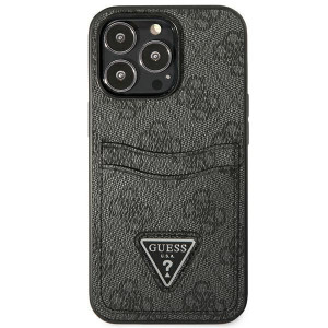 Оригинален гръб GUESS 4G Triangle Logo Cardslot GUHCP13LP4TPK - iPhone 13 Pro черен - Img 3
