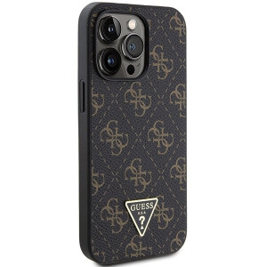 Оригинален гръб GUESS 4G Triangle Metal Logo - iPhone 14 Pro черен - Img 4