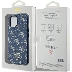 Оригинален гръб GUESS 4G Triangle Metal Logo - iPhone 15 Plus / 14 Plus син - Img 8